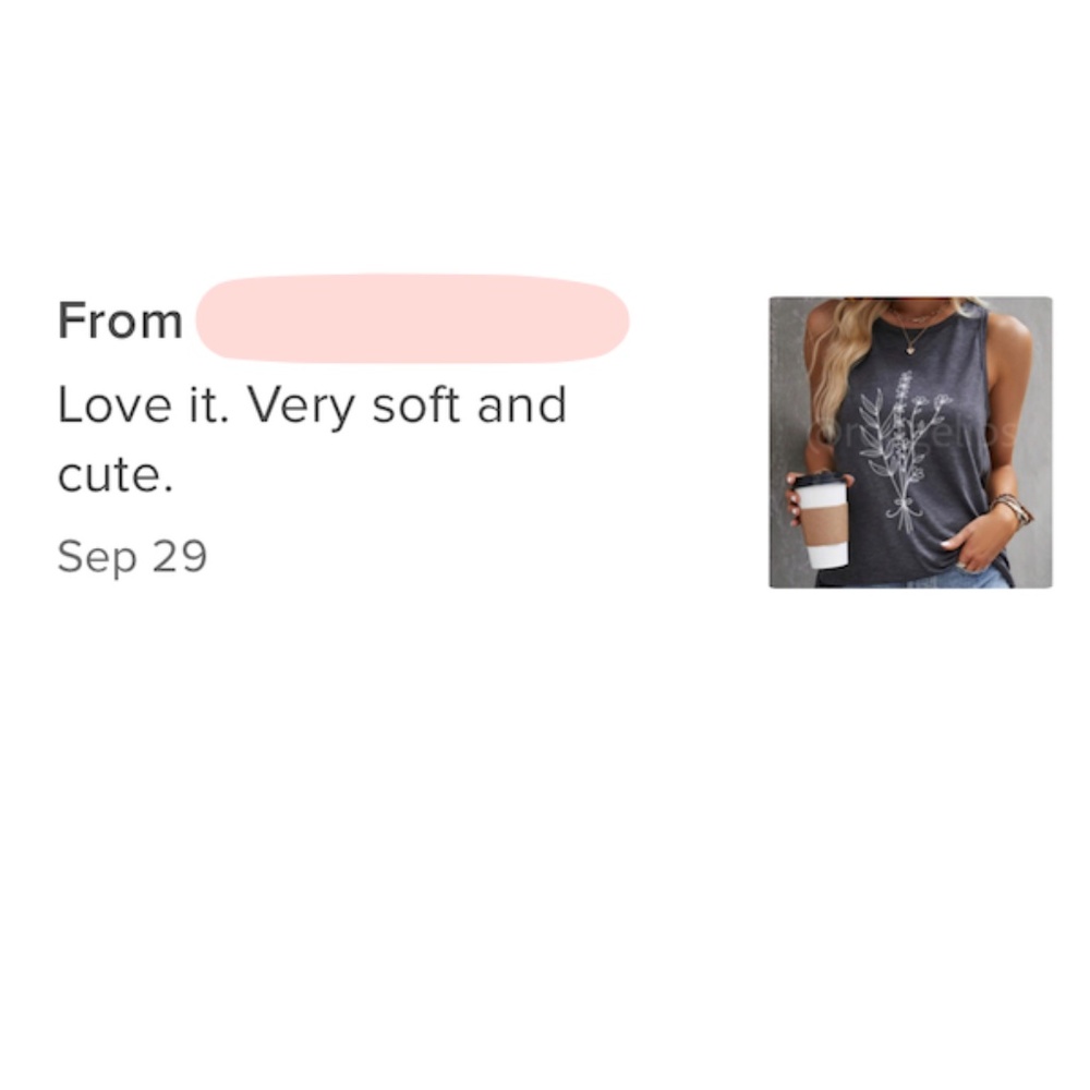 Boho Floral Abstract Graphic Print Grey Tank Top Tee Shirt Muscle Top, Stretchy - Picture 8 of 8